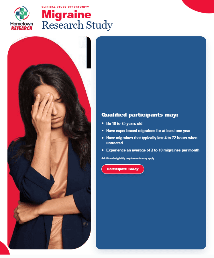 Migraine study flyer